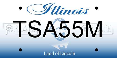 TSA55M Illinois License Plate