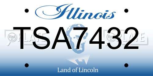TSA7432 Illinois License Plate
