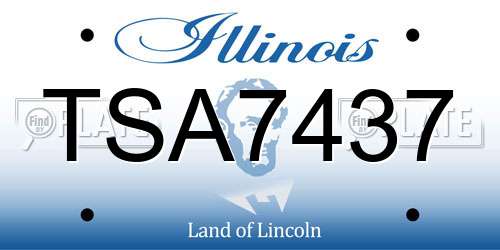 TSA7437 Illinois License Plate
