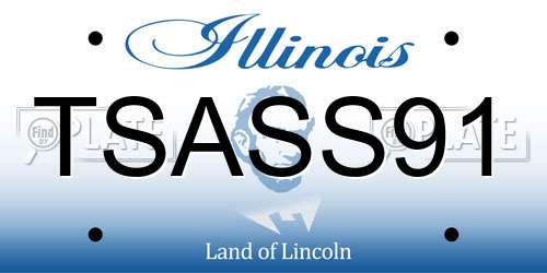 TSASS91 Illinois License Plate