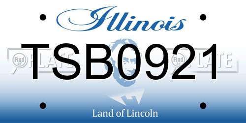 TSB0921 Illinois License Plate