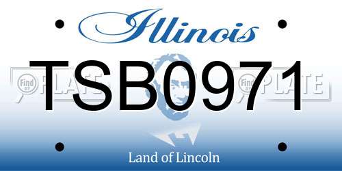 TSB0971 Illinois License Plate