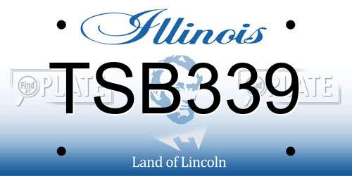 TSB339 Illinois License Plate