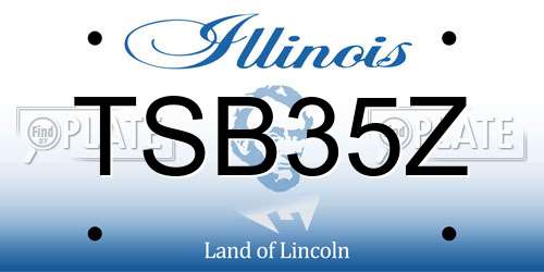 TSB35Z Illinois License Plate