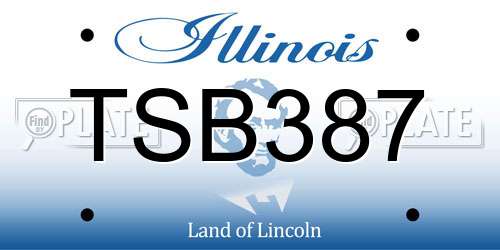 TSB387 Illinois License Plate