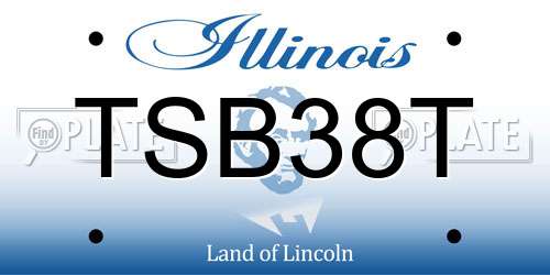 TSB38T Illinois License Plate