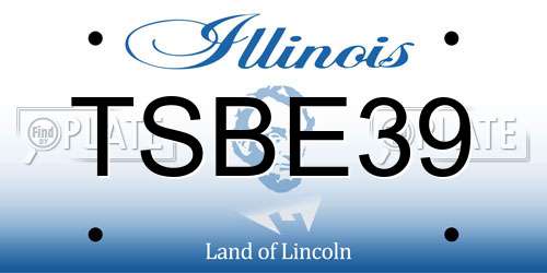 TSBE39 Illinois License Plate