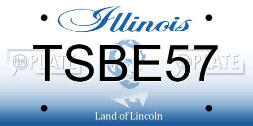 TSBE57 Illinois License Plate