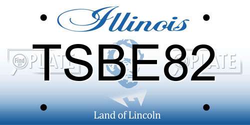 TSBE82 Illinois License Plate