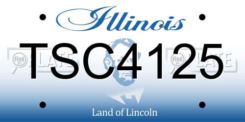 TSC4125 Illinois License Plate