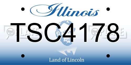 TSC4178 Illinois License Plate