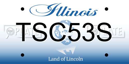 TSC53S Illinois License Plate