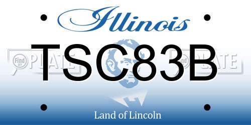 TSC83B Illinois License Plate