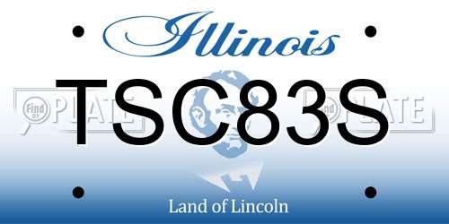 TSC83S Illinois License Plate