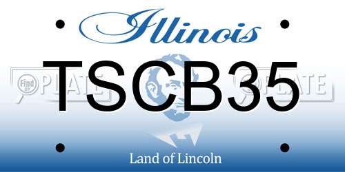 TSCB35 Illinois License Plate