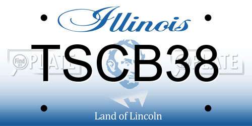 TSCB38 Illinois License Plate