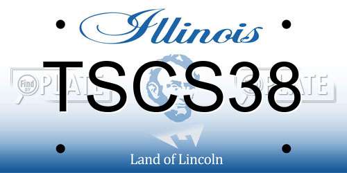 TSCS38 Illinois License Plate