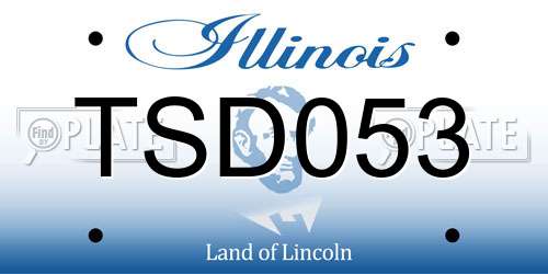 TSD053 Illinois License Plate