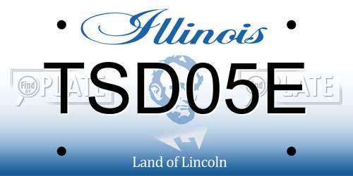 TSD05E Illinois License Plate
