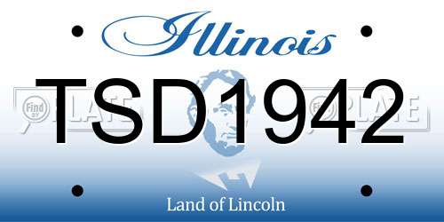 TSD1942 Illinois License Plate