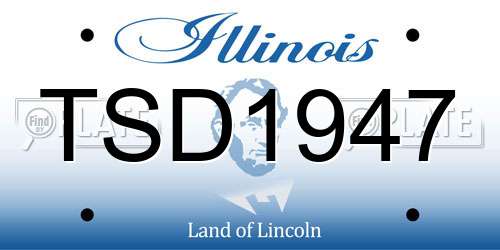 TSD1947 Illinois License Plate