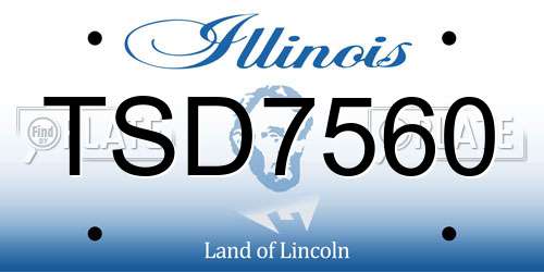 TSD7560 Illinois License Plate