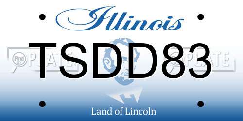 TSDD83 Illinois License Plate