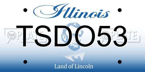 TSDO53 Illinois License Plate