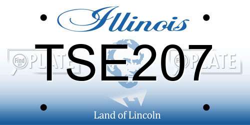 TSE207 Illinois License Plate