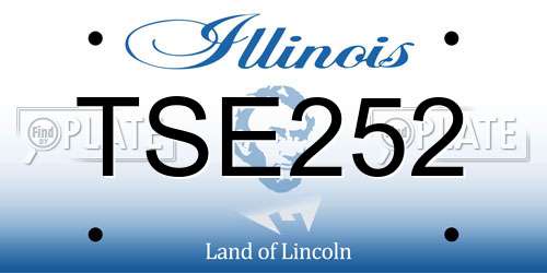 TSE252 Illinois License Plate