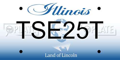 TSE25T Illinois License Plate