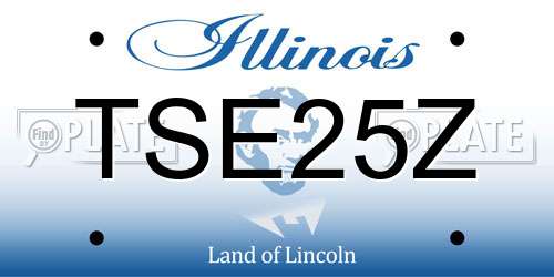 TSE25Z Illinois License Plate