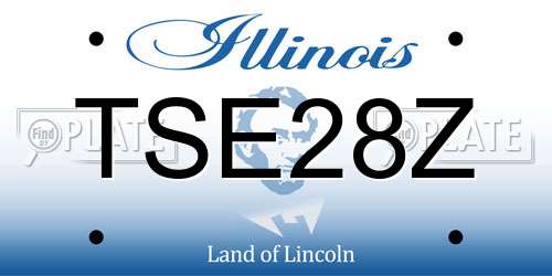 TSE28Z Illinois License Plate