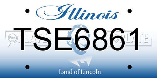 TSE6861 Illinois License Plate