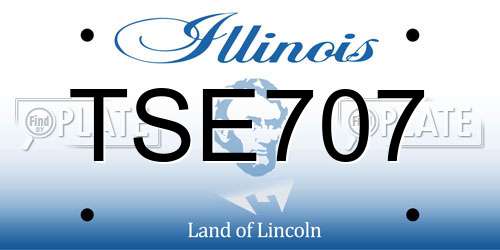 TSE707 Illinois License Plate