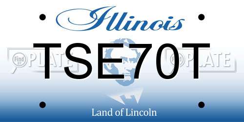 TSE70T Illinois License Plate