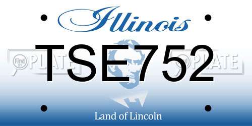 TSE752 Illinois License Plate