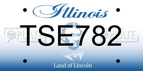 TSE782 Illinois License Plate