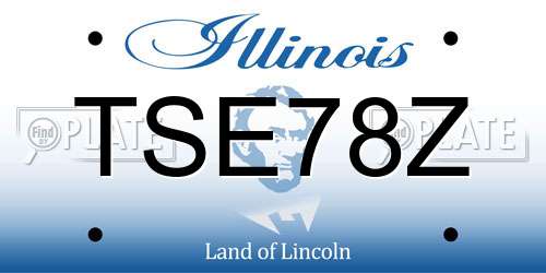 TSE78Z Illinois License Plate