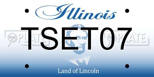 TSET07 Illinois License Plate