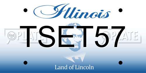 TSET57 Illinois License Plate