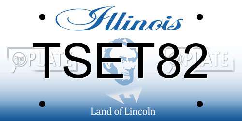 TSET82 Illinois License Plate