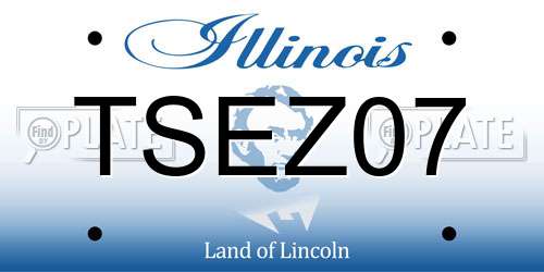 TSEZ07 Illinois License Plate