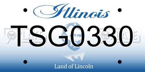 TSG0330 Illinois License Plate