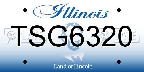 TSG6320 Illinois License Plate