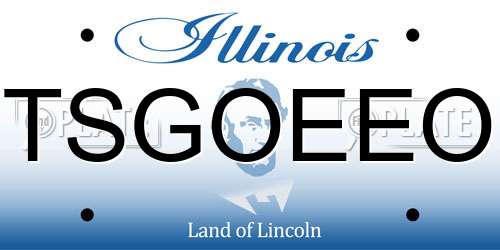 TSGOEEO Illinois License Plate
