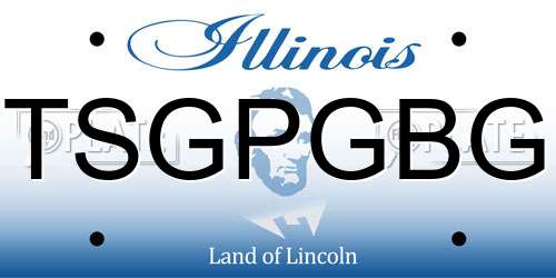TSGPGBG Illinois License Plate