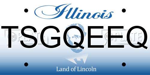 TSGQEEQ Illinois License Plate