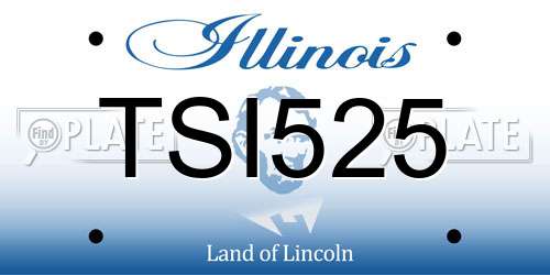 TSI525 Illinois License Plate