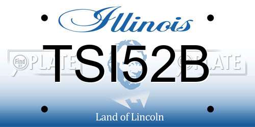 TSI52B Illinois License Plate